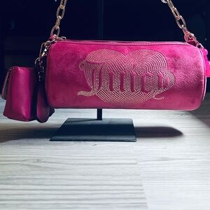 🗝️ Velvet Barrel Bag With Mini Decked Out Juicy Couture